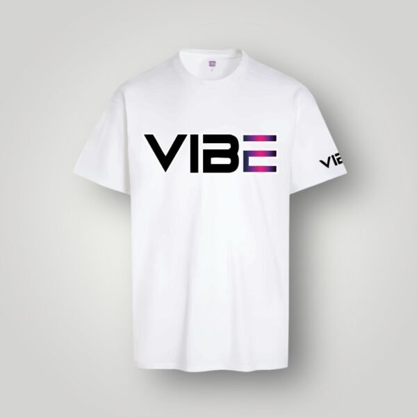 VIBE T-Shirt White–Pink Pop