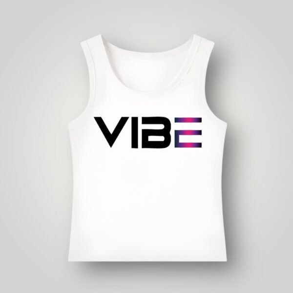VIBE Tank White–Pink Pop