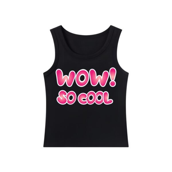 WOW! So Cool Tank Black– Pink Pop - Image 2