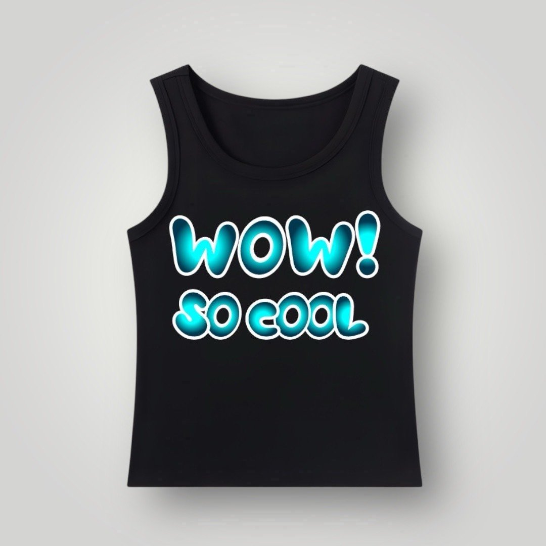WOW! So Cool Tank Black-Green Glow